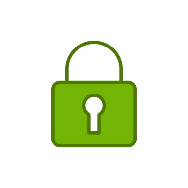 asma kilit ikon vektör çizimi