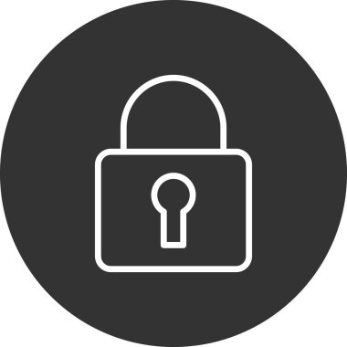 asma kilit ikon vektör çizimi