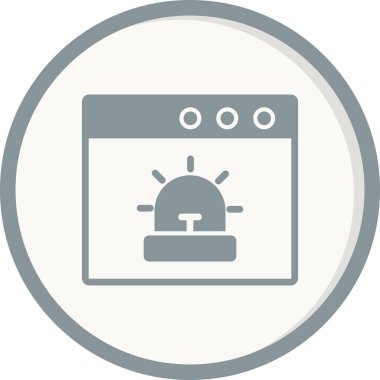 Tarayıcı uyarı simgesinin vektör illüstrasyonu