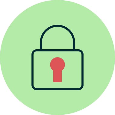 asma kilit ikon vektör çizimi