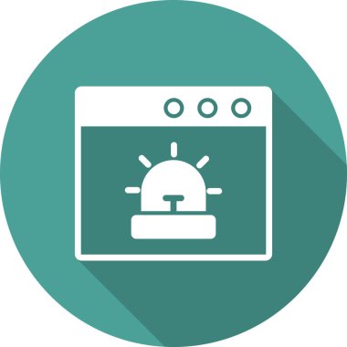 Tarayıcı uyarı simgesinin vektör illüstrasyonu