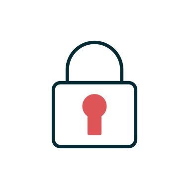 asma kilit ikon vektör çizimi