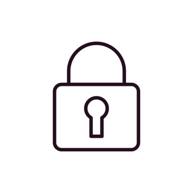 asma kilit ikon vektör çizimi