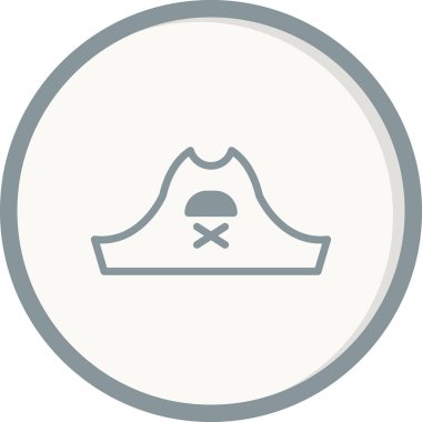 Bir korsan şapka simgesinin vektör çizimi