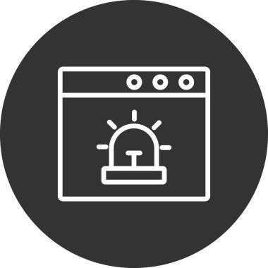 Tarayıcı uyarı simgesinin vektör illüstrasyonu