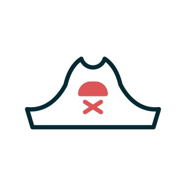 Bir korsan şapka simgesinin vektör çizimi