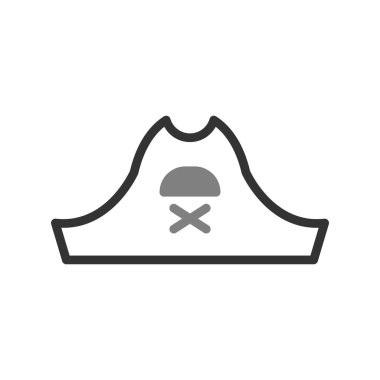 Bir korsan şapka simgesinin vektör çizimi