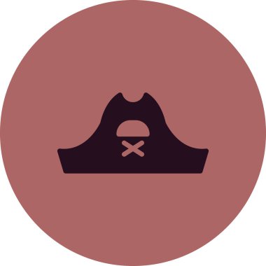 Bir korsan şapka simgesinin vektör çizimi