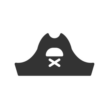 Bir korsan şapka simgesinin vektör çizimi