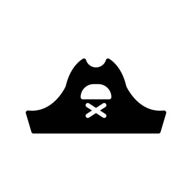 Bir korsan şapka simgesinin vektör çizimi