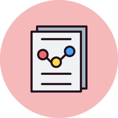 İş Raporu 'nun vektör illüstrasyonu Modern simge