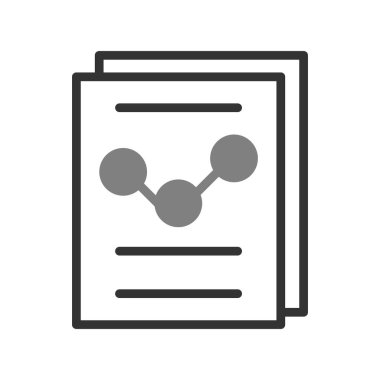 İş Raporu 'nun vektör illüstrasyonu Modern simge