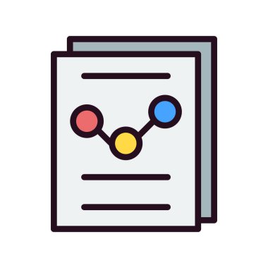 İş Raporu 'nun vektör illüstrasyonu Modern simge