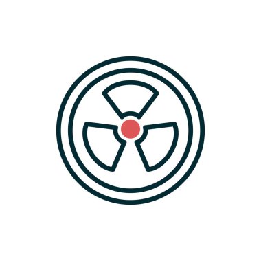 Radyasyon. Web simgesi basit illüstrasyon 