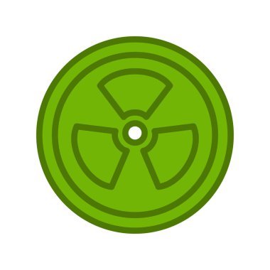 Radyasyon. Web simgesi basit illüstrasyon 