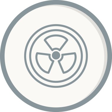Radyasyon. Web simgesi basit illüstrasyon 