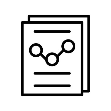 İş Raporu 'nun vektör illüstrasyonu Modern simge