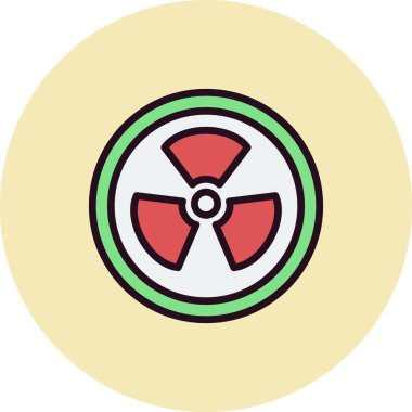 Radyasyon. Web simgesi basit illüstrasyon 