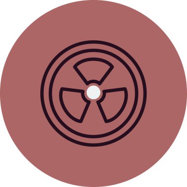 Radyasyon. Web simgesi basit illüstrasyon 