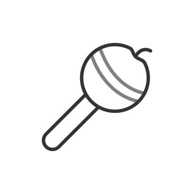 Karamelleştirilmiş Apple vektör ince çizgi simgesi