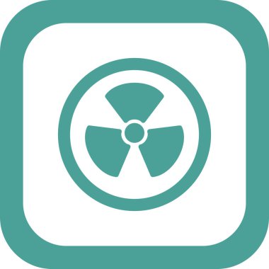 Radyasyon. Web simgesi basit illüstrasyon 