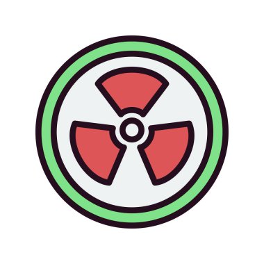 Radyasyon. Web simgesi basit illüstrasyon 