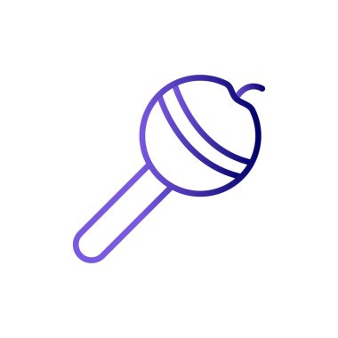 Karamelleştirilmiş Apple vektör ince çizgi simgesi