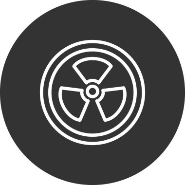 Radyasyon ikonu vektör illüstrasyonu 