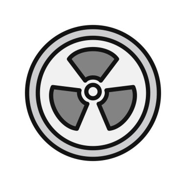 Radyasyon ikonu vektör illüstrasyonu 