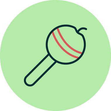 Karamelleştirilmiş Apple vektör ince çizgi simgesi