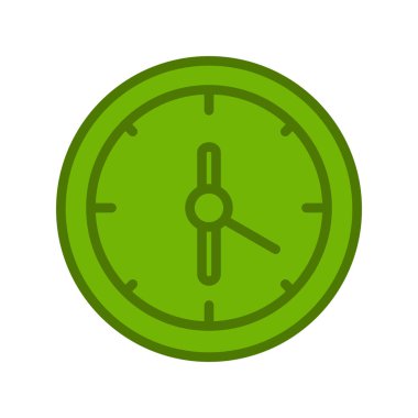 Saat simgesi vektör illüstrasyonu