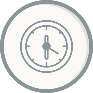 Saat. Web simgesi basit illüstrasyon