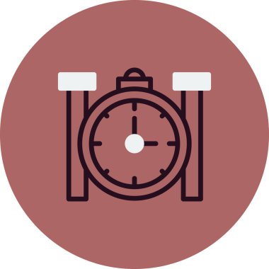 Saat. Web simgesi basit tasarım