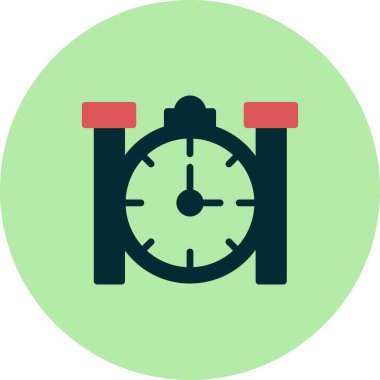 Saat. Web simgesi basit tasarım