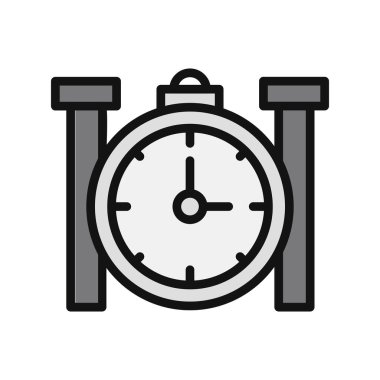 Saat. Web simgesi basit tasarım