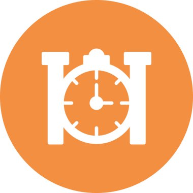 Saat simgesinin vektör illüstrasyonu