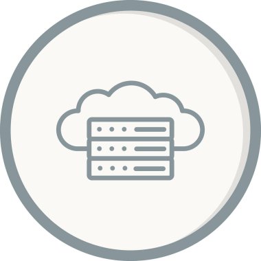 Bulut hesaplama simgesi. internet düğmesi. 