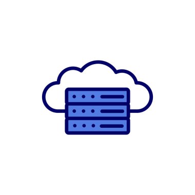 Bulut hesaplama simgesi. internet düğmesi. 