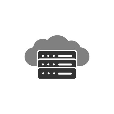 Bulut hesaplama simgesi. internet düğmesi. 