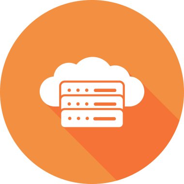 Bulut hesaplama simgesi. internet düğmesi. 