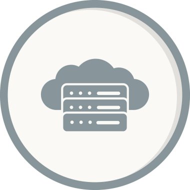 Bulut hesaplama simgesi. internet düğmesi. 