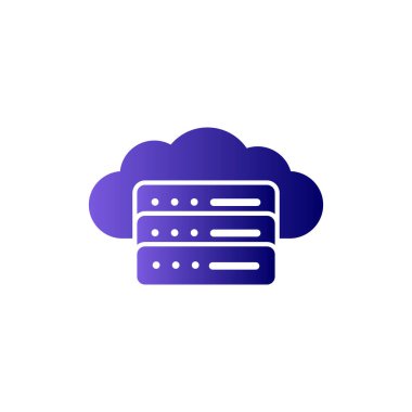 Bulut hesaplama simgesi. internet düğmesi. 