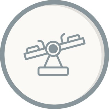 Modern Tahterevalli simge çizgisinin vektör illüstrasyonu.