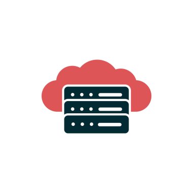 Bulut hesaplama simgesi vektör illüstrasyonu