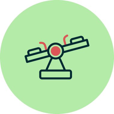 Modern Tahterevalli simge çizgisinin vektör illüstrasyonu.