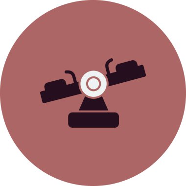 Tahterevalli modern simgesinin vektör illüstrasyonu