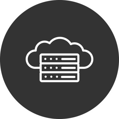 Bulut. Web simgesi basit illüstrasyon