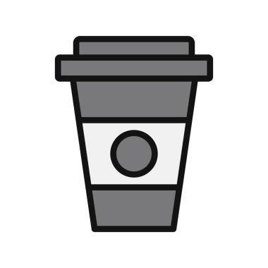 kahve fincanı simgesi, vektör illüstrasyonu  