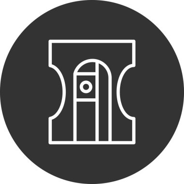 Keskinleştirici modern simgenin vektör illüstrasyonu