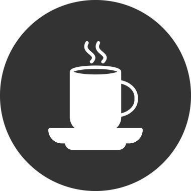 Kahve ikonlu fincan, vektör illüstrasyonu